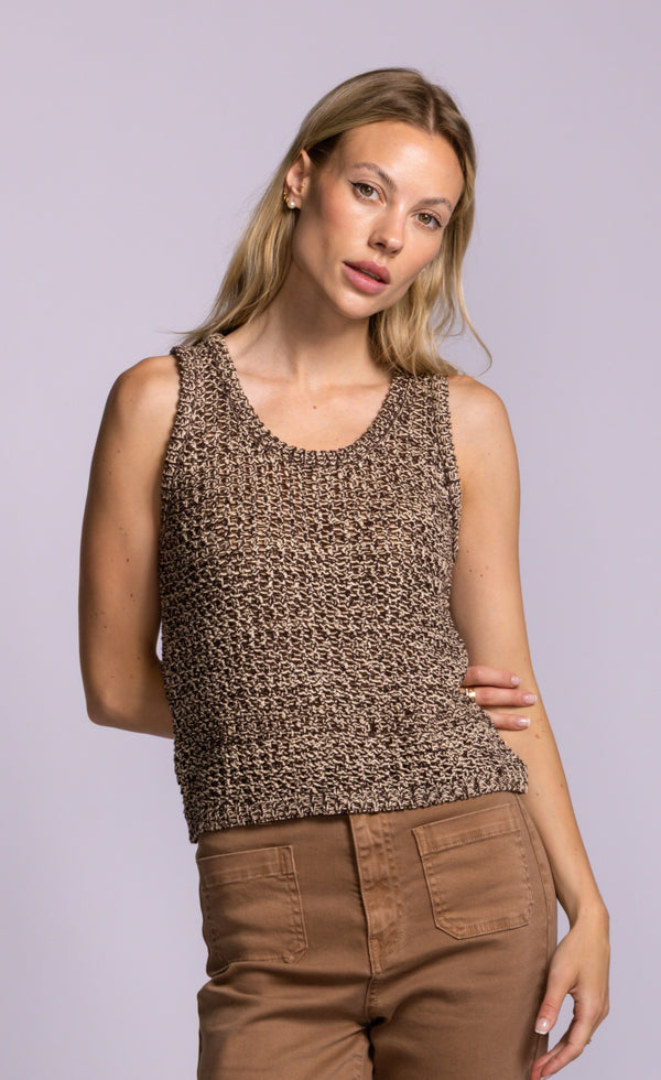 Sancola Sweater Tank I Brown