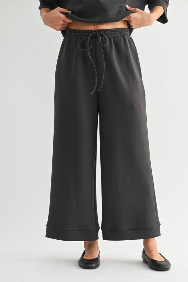 Sylvie Scuba Pants I Charcoal