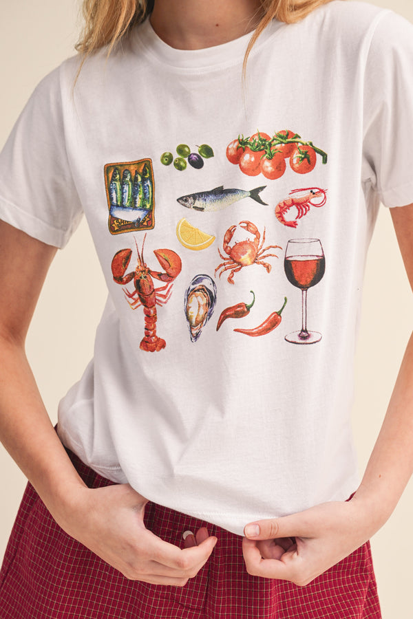 Seafood in Santorini T Shirt