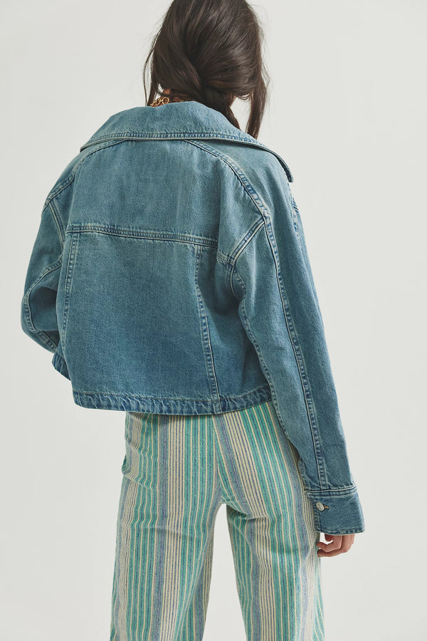 Side to Side Denim Jacket I River Wash
