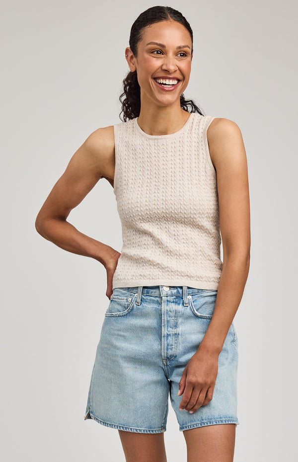 Skye Knit Top I Heather Oat