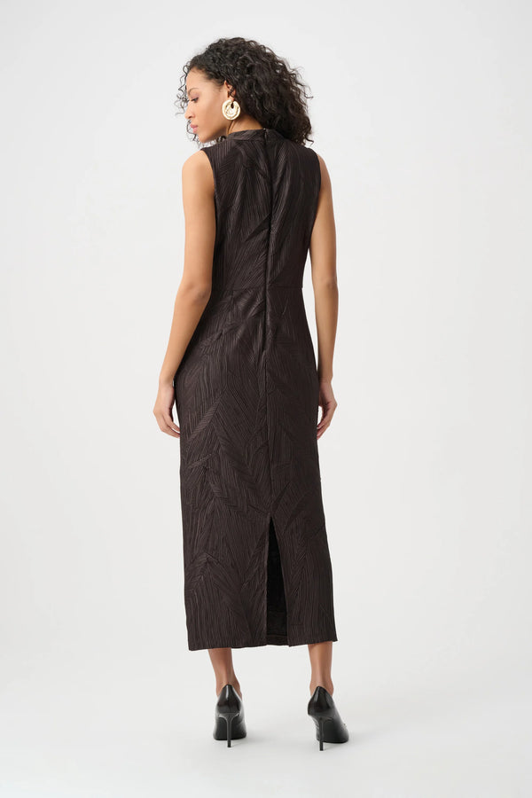 Tiara Textured Midi Dress I Mocha