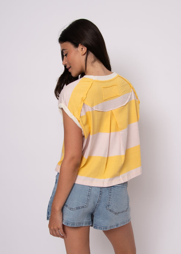 Harper Rolled Sleeve Crew Neck Tee