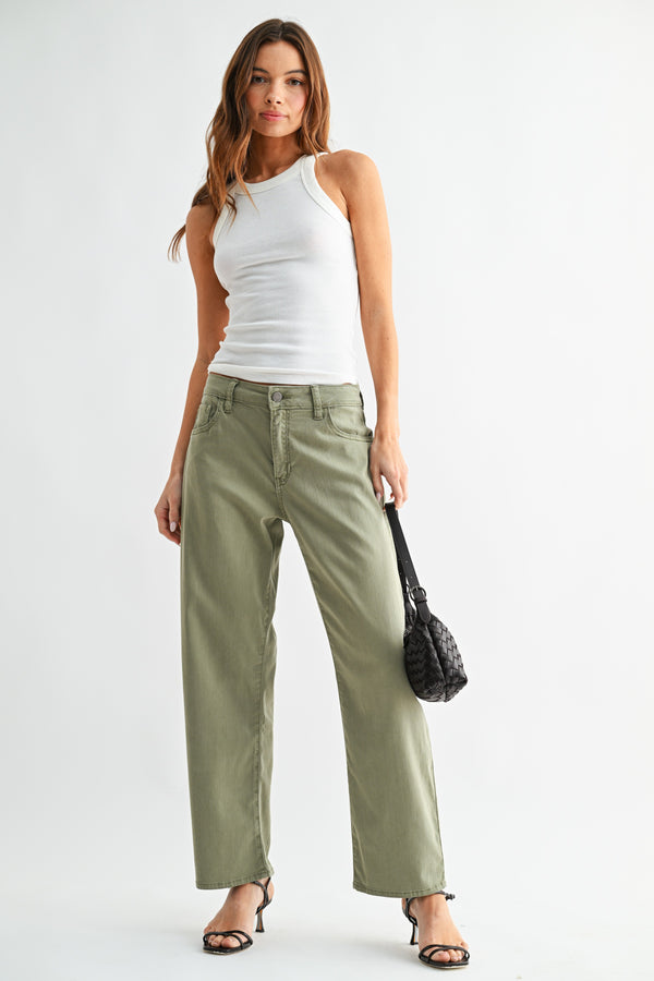Cindy Stretch Comfort Barrel I Soft Olive