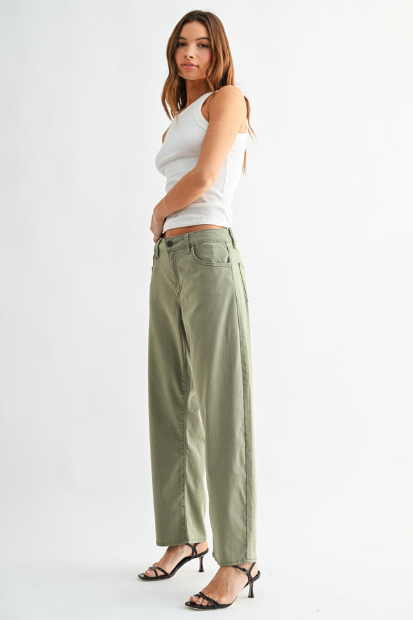 Cindy Stretch Comfort Barrel I Soft Olive
