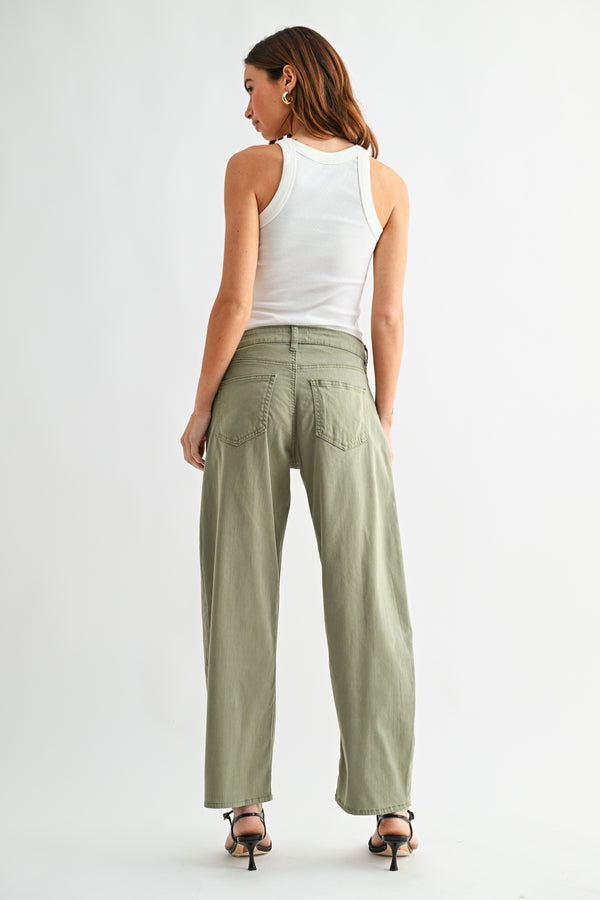 Cindy Stretch Comfort Barrel I Soft Olive