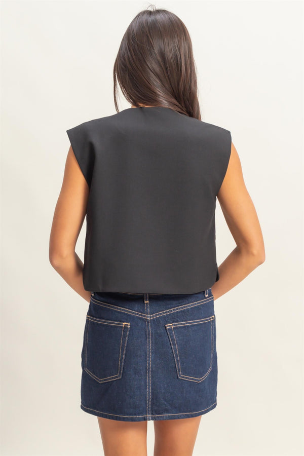 Woven Vest I Black