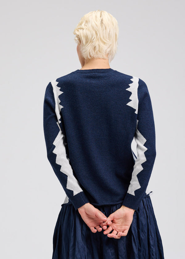 Jaggered Sweater I Dark Denim