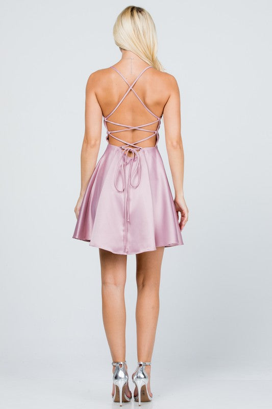Olivia Mini Dress | Mauve