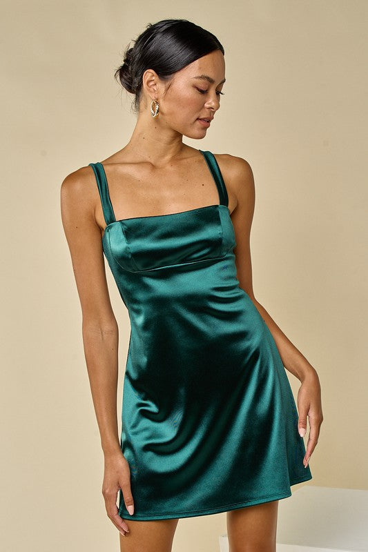 Julieta Mini Dress I Emerald