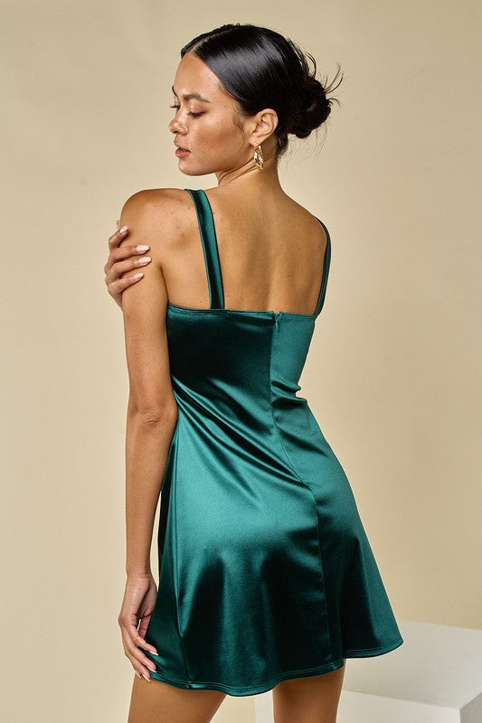 Julieta Mini Dress I Emerald
