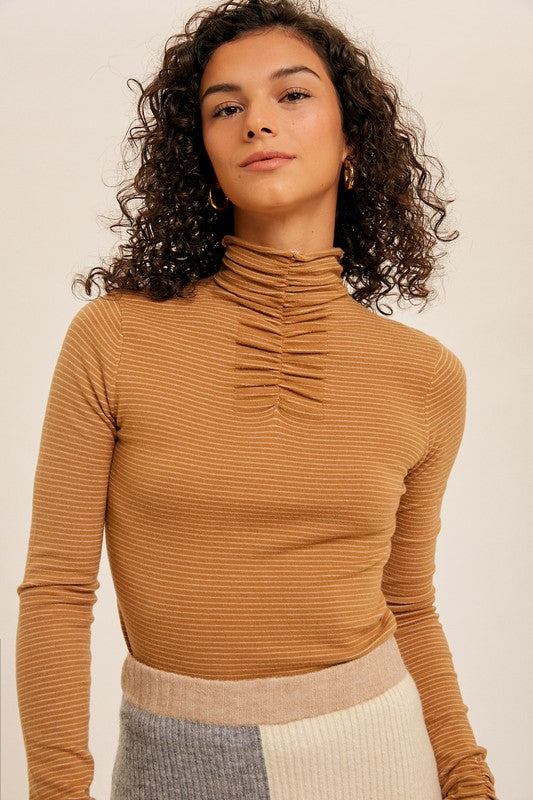 Mustard Mock Neck Sweater