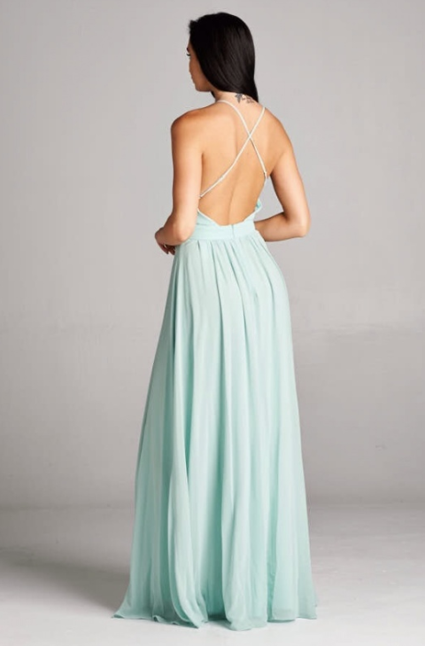 Deep V Gown