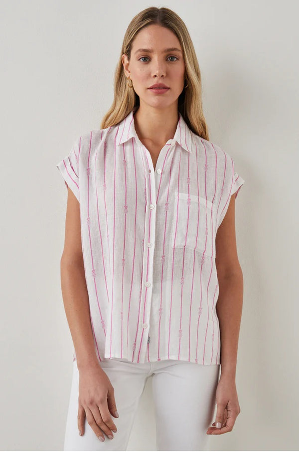 Whitney Button down Shirt | Pink pineapple